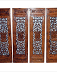 Antique Chinese 4 Panel Screen-1. Asian & Chinese Furniture, Art, Antiques, Vintage Home Décor for sale at FEA Home