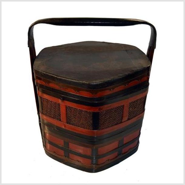 Antique Chinese Bamboo Lunch Basket-2. Asian & Chinese Furniture, Art, Antiques, Vintage Home Décor for sale at FEA Home