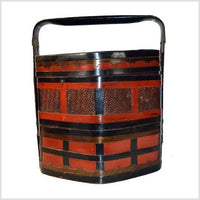 Antique Chinese Bamboo Lunch Basket