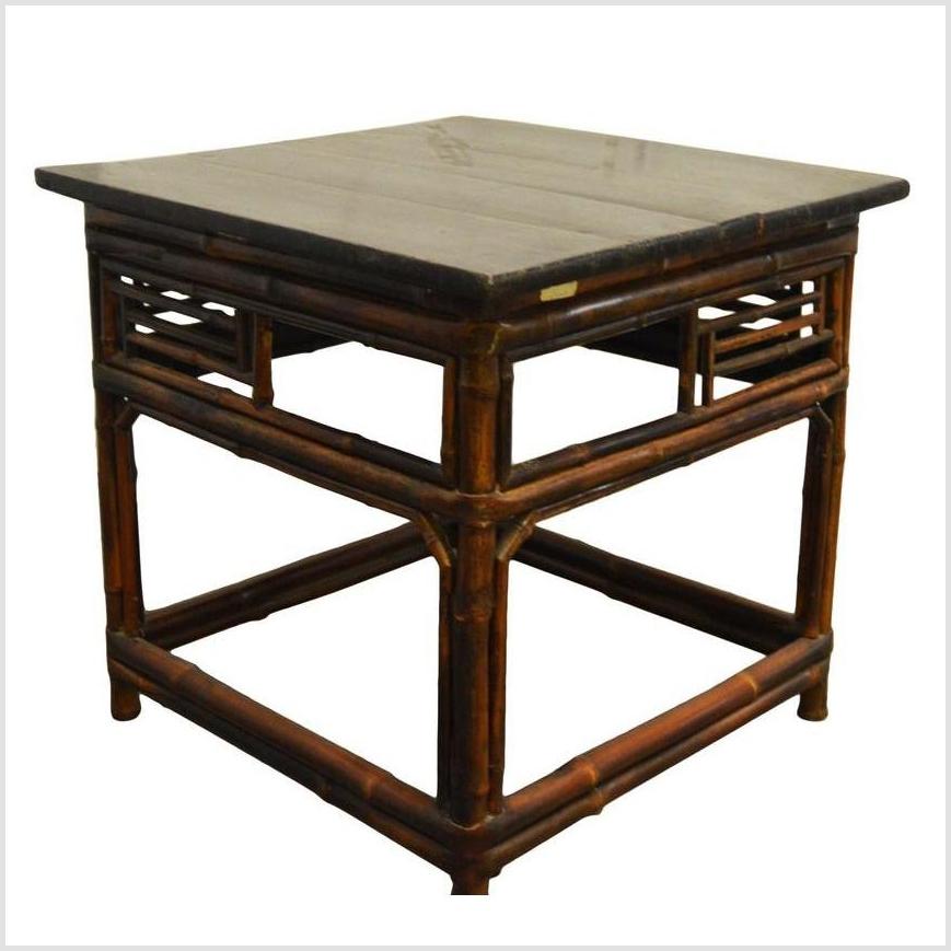 Antique Chinese Bamboo Side Table-2. Asian & Chinese Furniture, Art, Antiques, Vintage Home Décor for sale at FEA Home