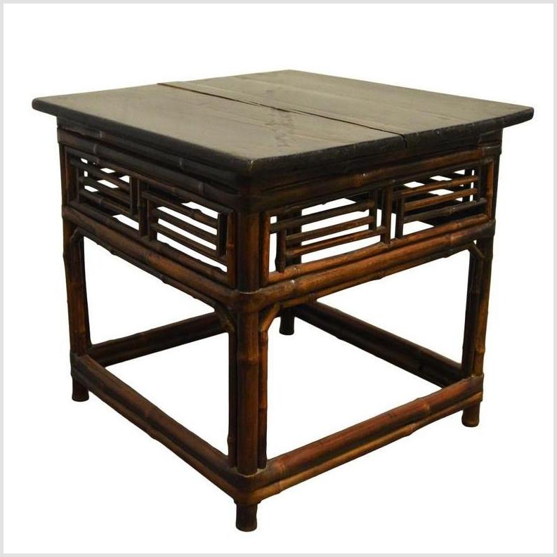Antique Chinese Bamboo Side Table-1. Asian & Chinese Furniture, Art, Antiques, Vintage Home Décor for sale at FEA Home