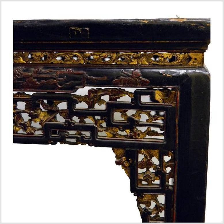 Antique Chinese Black Lacquer Carved Altar Table-3. Asian &amp; Chinese Furniture, Art, Antiques, Vintage Home Décor for sale at FEA Home