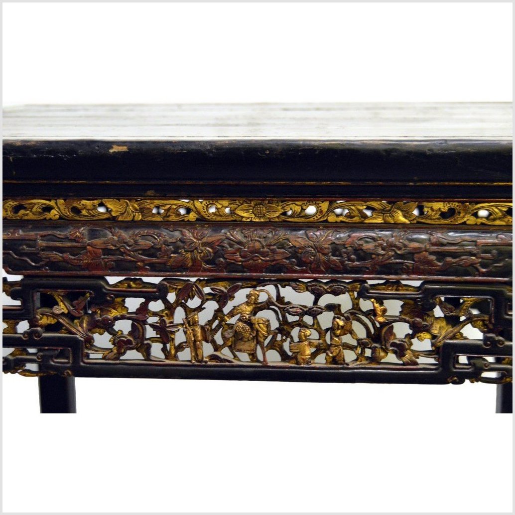 Antique Chinese Black Lacquer Carved Altar Table-4. Asian &amp; Chinese Furniture, Art, Antiques, Vintage Home Décor for sale at FEA Home