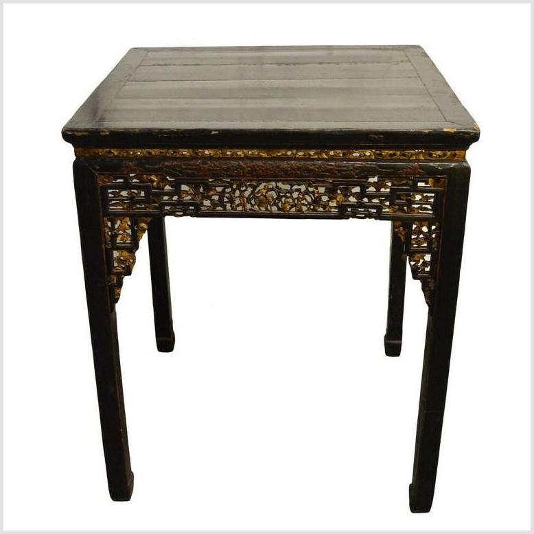 Antique Chinese Black Lacquer Carved Altar Table- Asian Antiques, Vintage Home Decor & Chinese Furniture - FEA Home
