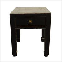 Antique Chinese Black Lacquer Side Table