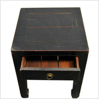 Antique Chinese Black Lacquer Side Table