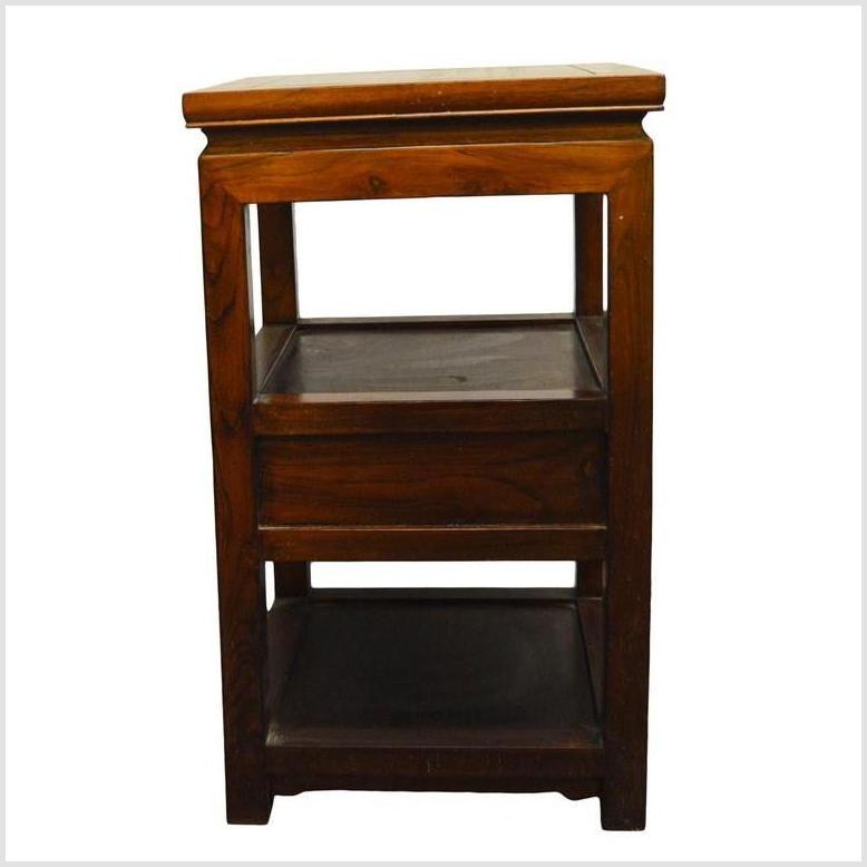 Antique Chinese Brown Lacquer Lamp Side Table-2. Asian & Chinese Furniture, Art, Antiques, Vintage Home Décor for sale at FEA Home