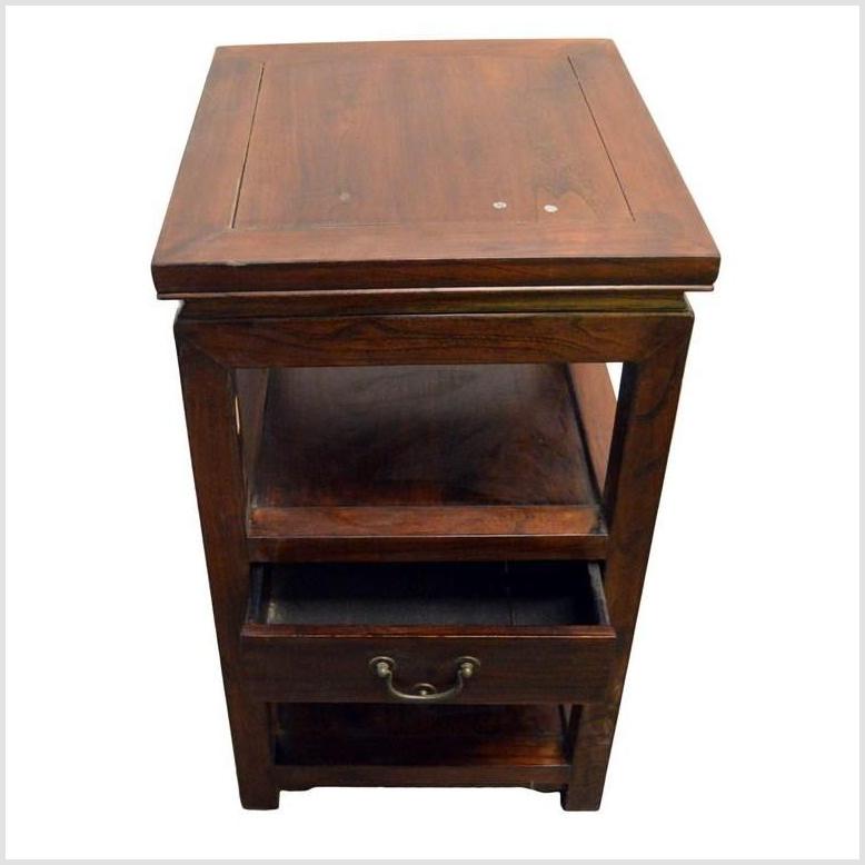 Antique Chinese Brown Lacquer Lamp Side Table-6. Asian &amp; Chinese Furniture, Art, Antiques, Vintage Home Décor for sale at FEA Home