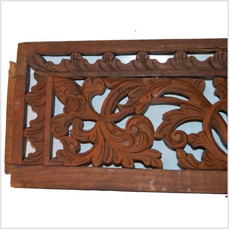 Antique Chinese Carving – Symmetrical Scroll Panel, Pierced Elmwood-4. Asian &amp; Chinese Furniture, Art, Antiques, Vintage Home Décor for sale at FEA Home