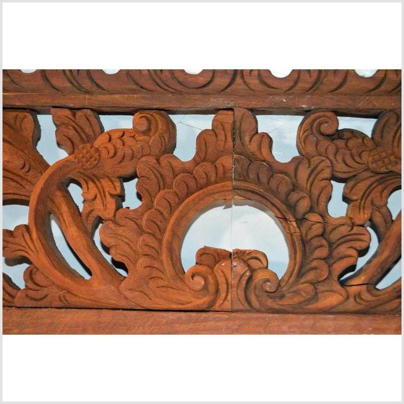 Antique Chinese Carving – Symmetrical Scroll Panel, Pierced Elmwood-5. Asian &amp; Chinese Furniture, Art, Antiques, Vintage Home Décor for sale at FEA Home