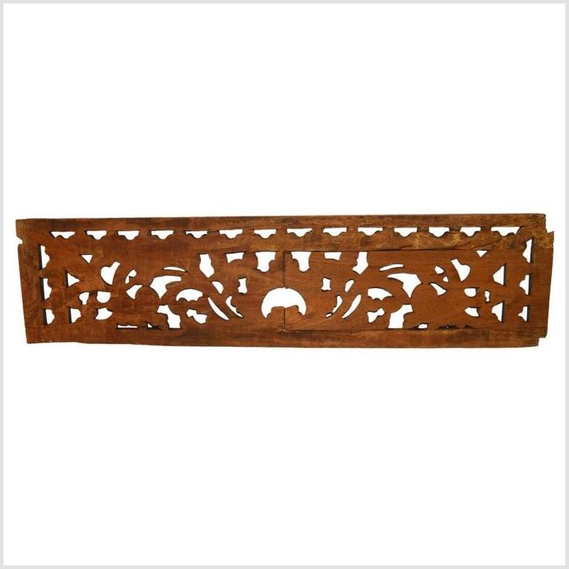 Antique Chinese Carving – Symmetrical Scroll Panel, Pierced Elmwood-6. Asian &amp; Chinese Furniture, Art, Antiques, Vintage Home Décor for sale at FEA Home