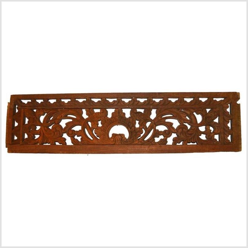 Antique Chinese Carving – Symmetrical Scroll Panel, Pierced Elmwood-1. Asian & Chinese Furniture, Art, Antiques, Vintage Home Décor for sale at FEA Home
