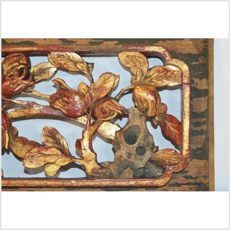Antique Chinese Carving – Blooming Magnolia Panel, Gilt Lacquer-2. Asian & Chinese Furniture, Art, Antiques, Vintage Home Décor for sale at FEA Home