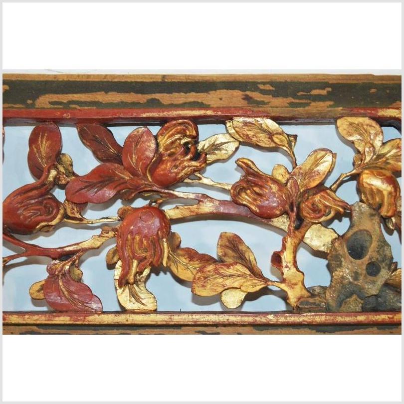 Antique Chinese Carving – Blooming Magnolia Panel, Gilt Lacquer-3. Asian &amp; Chinese Furniture, Art, Antiques, Vintage Home Décor for sale at FEA Home