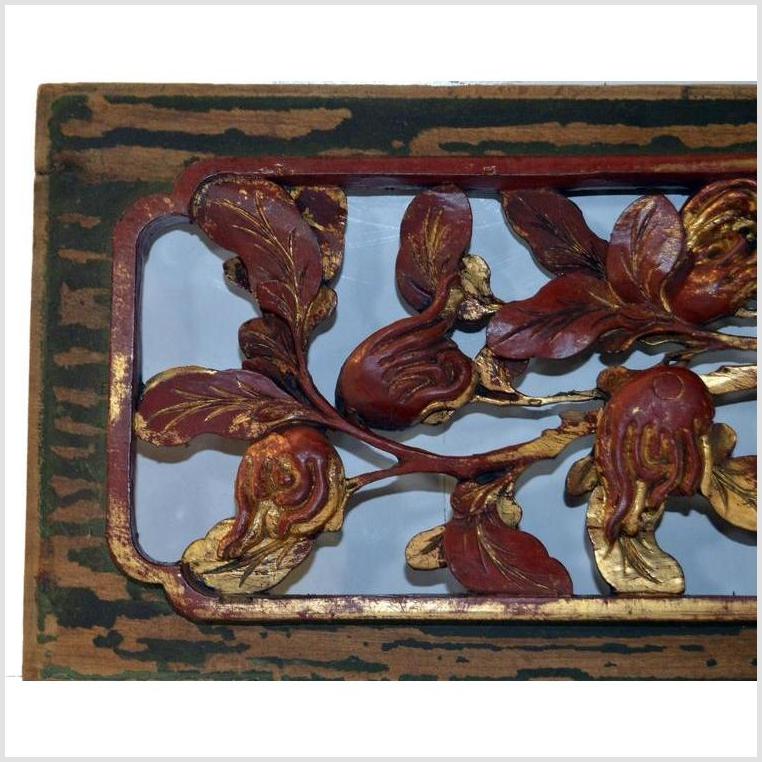 Antique Chinese Carving – Blooming Magnolia Panel, Gilt Lacquer-4. Asian &amp; Chinese Furniture, Art, Antiques, Vintage Home Décor for sale at FEA Home