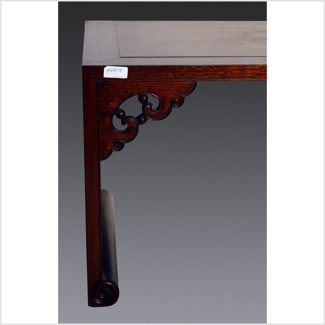 Antique Chinese Altar Table – Scrolled Cloud Apron, Elmwood Finish-2. Asian & Chinese Furniture, Art, Antiques, Vintage Home Décor for sale at FEA Home
