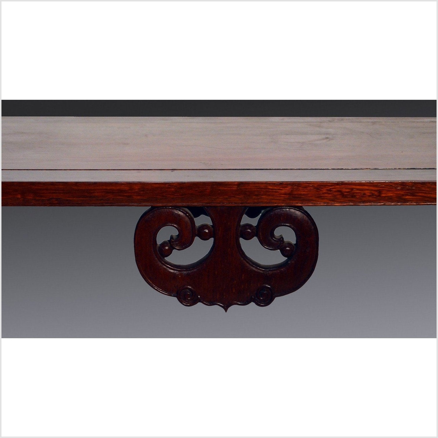 Antique Chinese Altar Table – Scrolled Cloud Apron, Elmwood Finish-3. Asian &amp; Chinese Furniture, Art, Antiques, Vintage Home Décor for sale at FEA Home