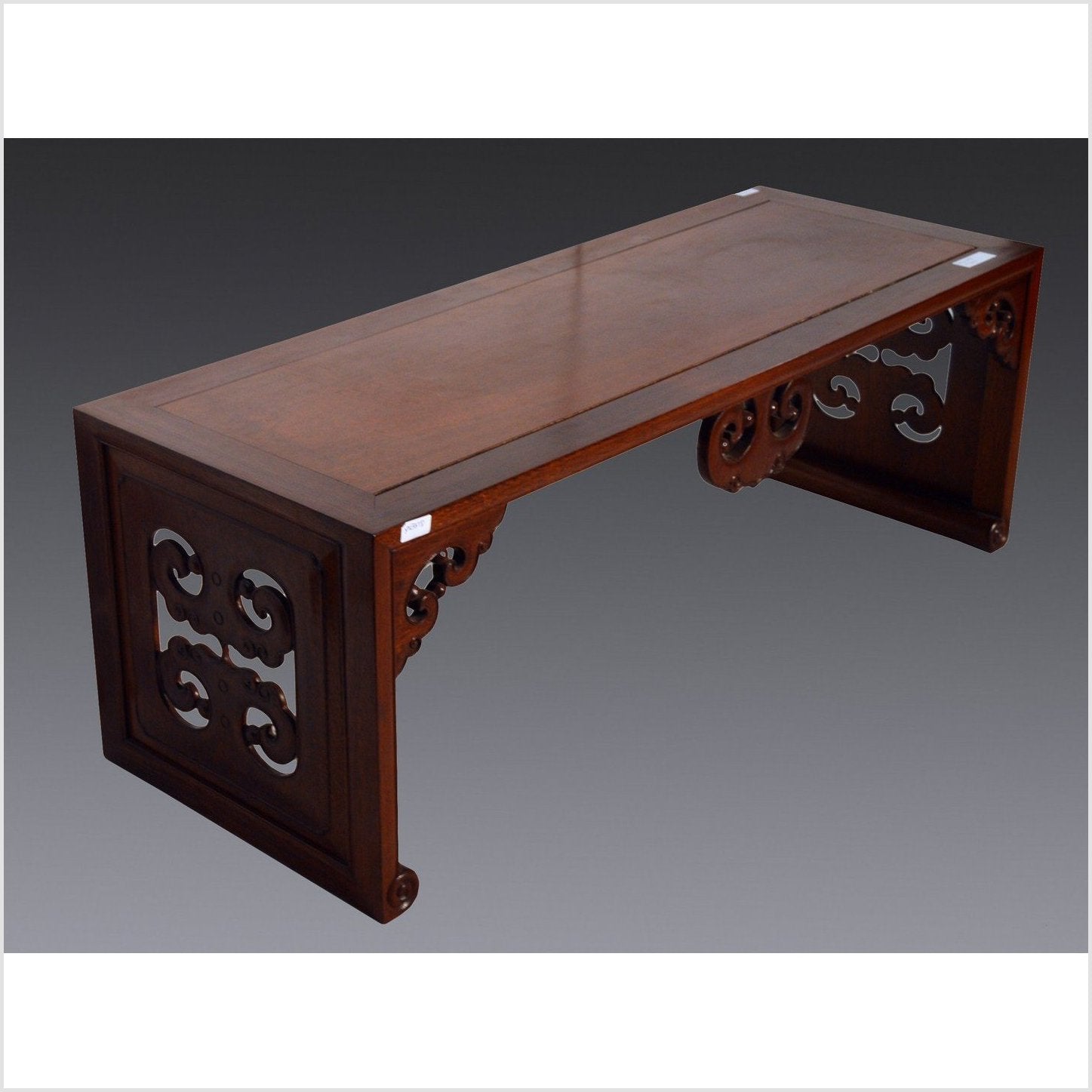 Antique Chinese Altar Table – Scrolled Cloud Apron, Elmwood Finish-5. Asian &amp; Chinese Furniture, Art, Antiques, Vintage Home Décor for sale at FEA Home