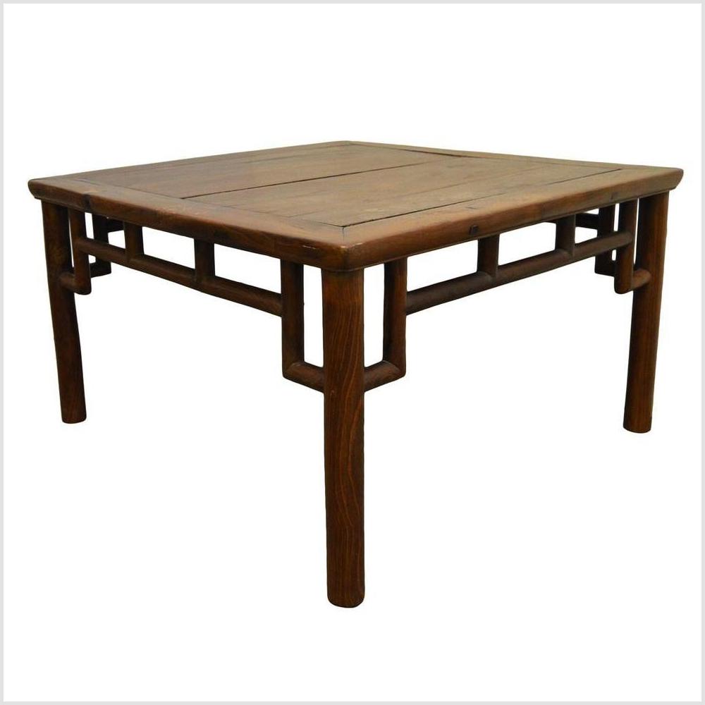 Antique Chinese Coffee Table – Square Top, Bamboo-Like Joinery-2. Asian & Chinese Furniture, Art, Antiques, Vintage Home Décor for sale at FEA Home