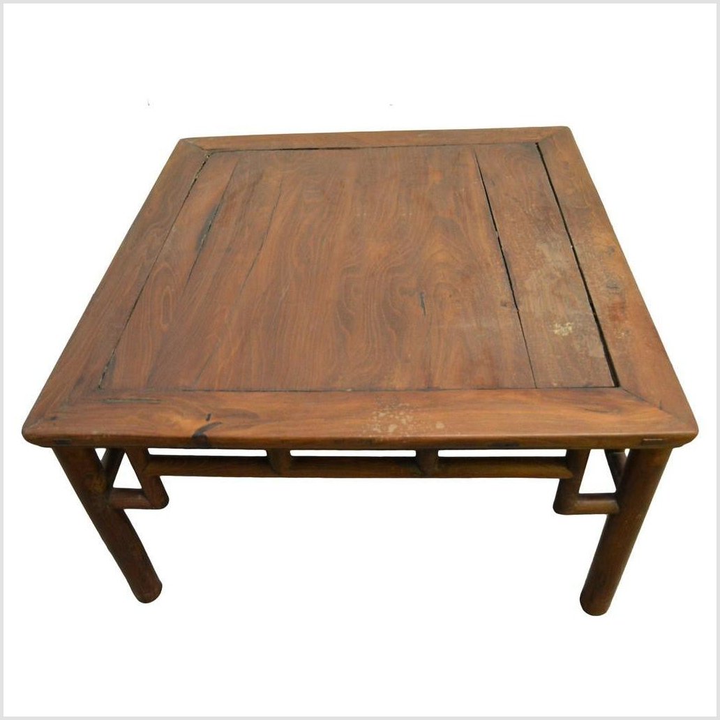 Antique Chinese Coffee Table – Square Top, Bamboo-Like Joinery-4. Asian &amp; Chinese Furniture, Art, Antiques, Vintage Home Décor for sale at FEA Home