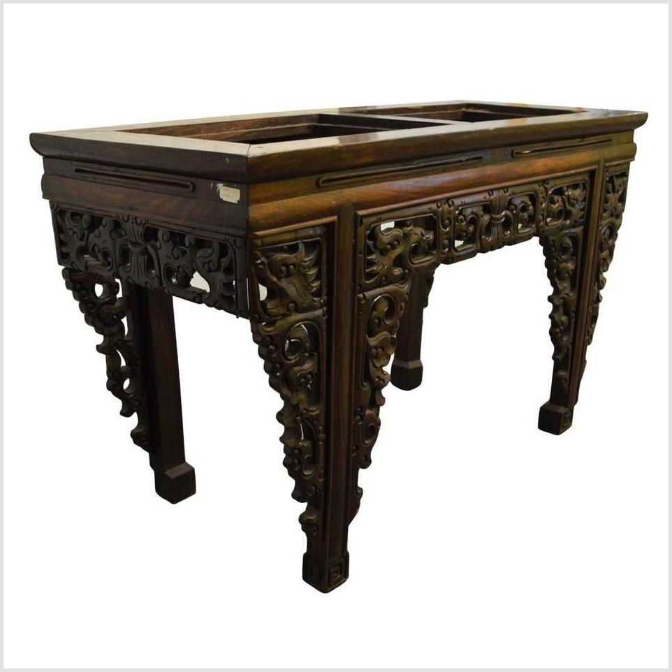 Antique Chinese Hand Carved Console / Altar Table-4. Asian &amp; Chinese Furniture, Art, Antiques, Vintage Home Décor for sale at FEA Home