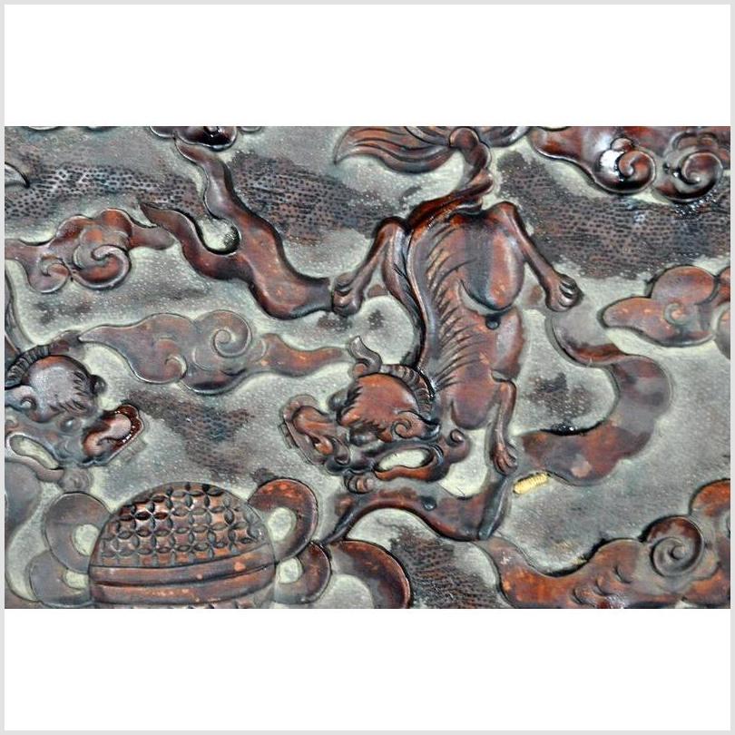 Antique Chinese Hand Carved Lacquered Rosewood Wall Plaque-2. Asian & Chinese Furniture, Art, Antiques, Vintage Home Décor for sale at FEA Home
