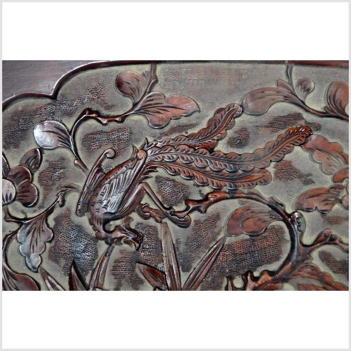 Antique Chinese Hand-Carved Rosewood Lacquered Wooden Wall Plaque-2. Asian & Chinese Furniture, Art, Antiques, Vintage Home Décor for sale at FEA Home