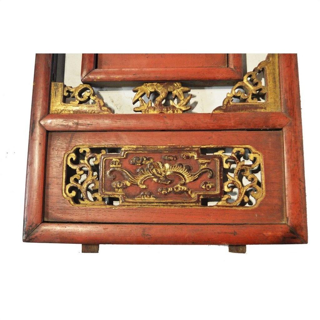Antique Chinese Architectural Panel – Multi-Figure Scene, Gilt Scrolls-2. Asian &amp; Chinese Furniture, Art, Antiques, Vintage Home Décor for sale at FEA Home