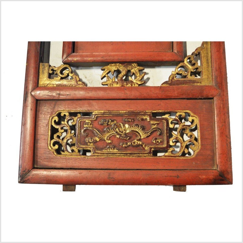Antique Chinese Architectural Panel – Multi-Figure Scene, Gilt Scrolls-2. Asian & Chinese Furniture, Art, Antiques, Vintage Home Décor for sale at FEA Home