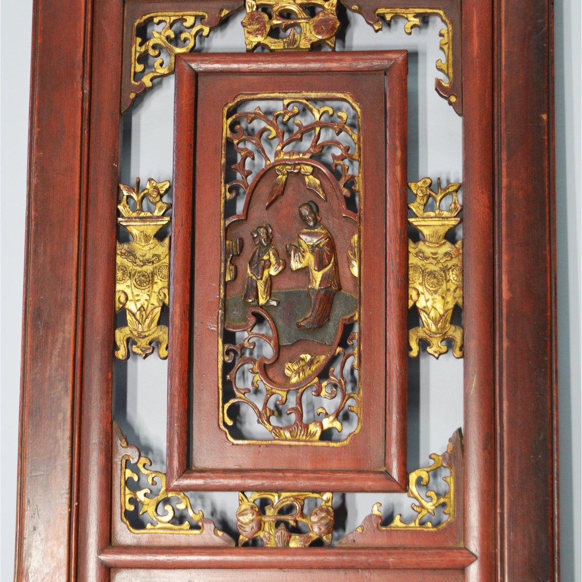 Pair of Antique Chinese Hand Carved Wall Panels-2. Asian & Chinese Furniture, Art, Antiques, Vintage Home Décor for sale at FEA Home