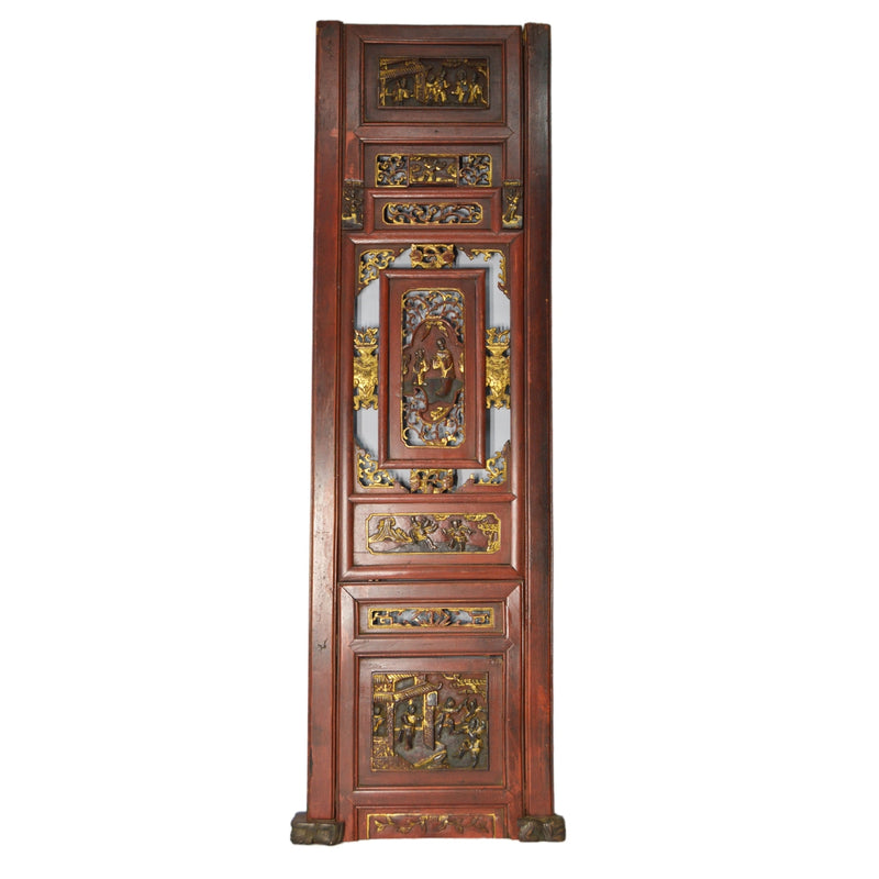 Pair of Antique Chinese Hand Carved Wall Panels-YN5535 / YN5536-1. Asian & Chinese Furniture, Art, Antiques, Vintage Home Décor for sale at FEA Home