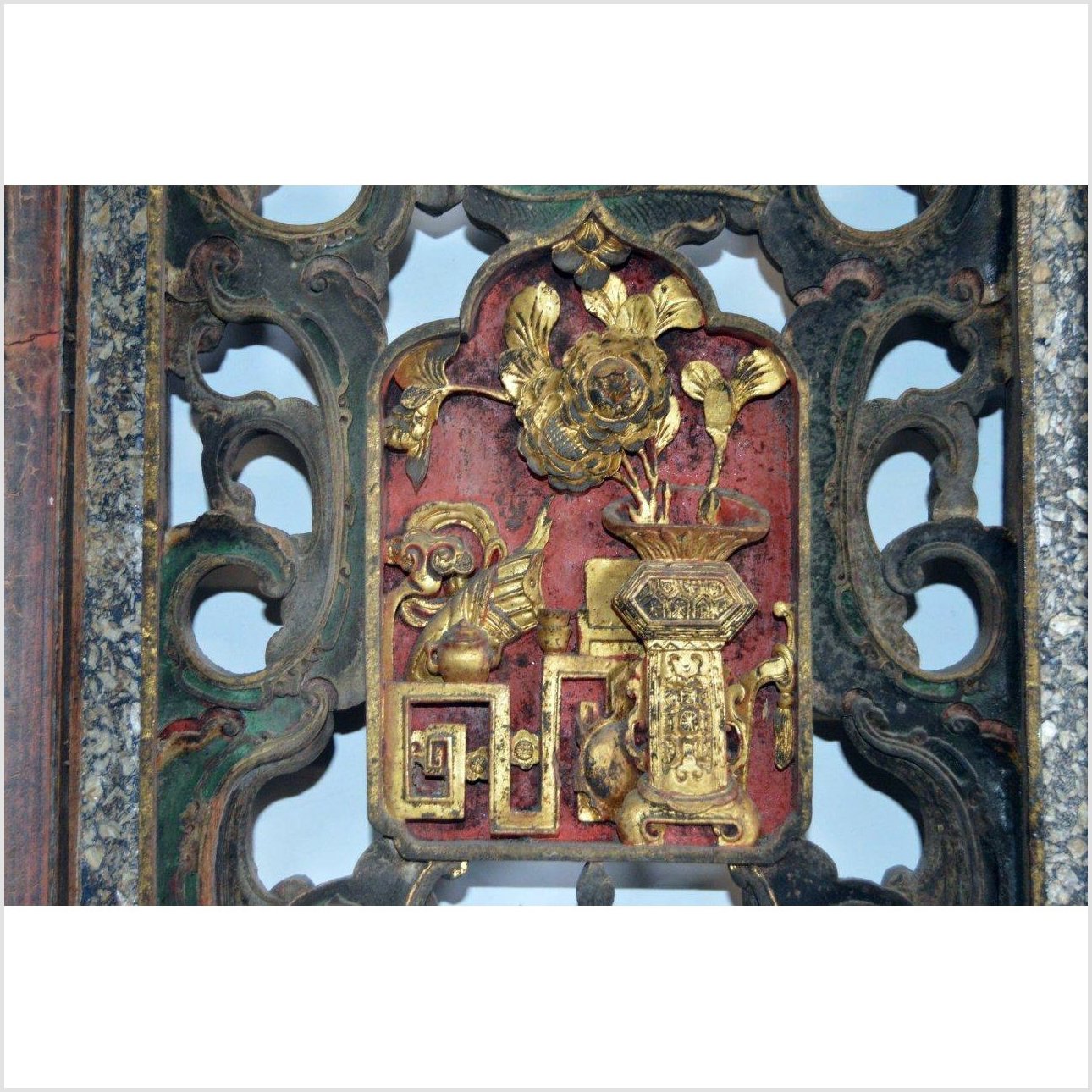 Antique Chinese Hand-Carved Wall Ornament-4. Asian &amp; Chinese Furniture, Art, Antiques, Vintage Home Décor for sale at FEA Home