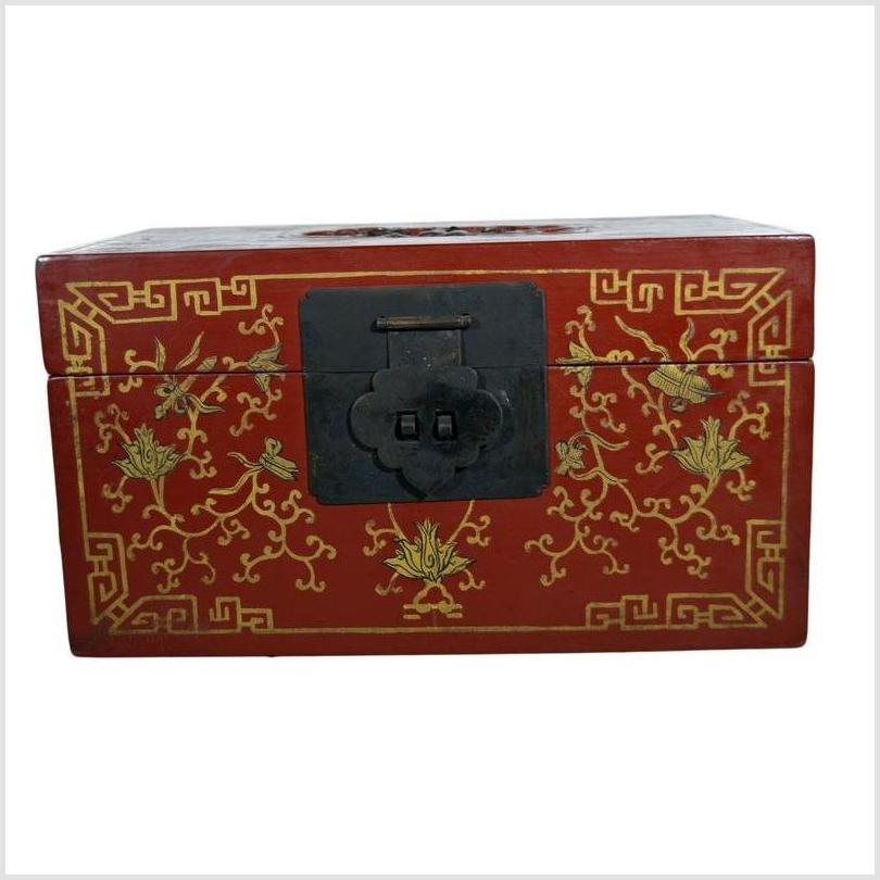 Antique Chinese Lacquer Box – Phoenix Motif, Gilt Vines-1. Asian & Chinese Furniture, Art, Antiques, Vintage Home Décor for sale at FEA Home