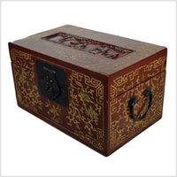 Antique Chinese Hand Painted Dowry Box