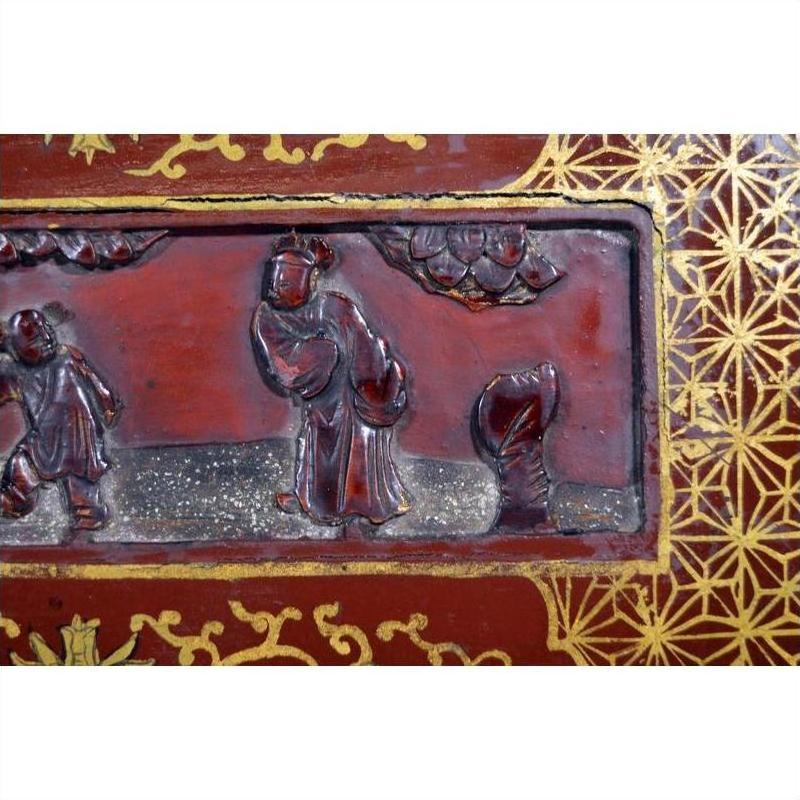 Antique Chinese Lacquer Box – Dancing Figures, Scenic Lid-6. Asian &amp; Chinese Furniture, Art, Antiques, Vintage Home Décor for sale at FEA Home