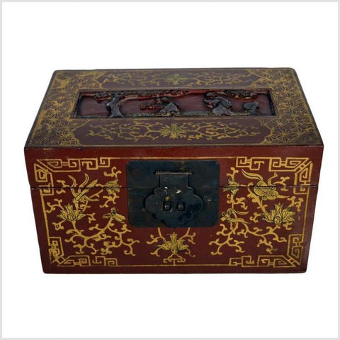 Antique Chinese Hand Painted Dowry Box-YN4419-1. Asian & Chinese Furniture, Art, Antiques, Vintage Home Décor for sale at FEA Home