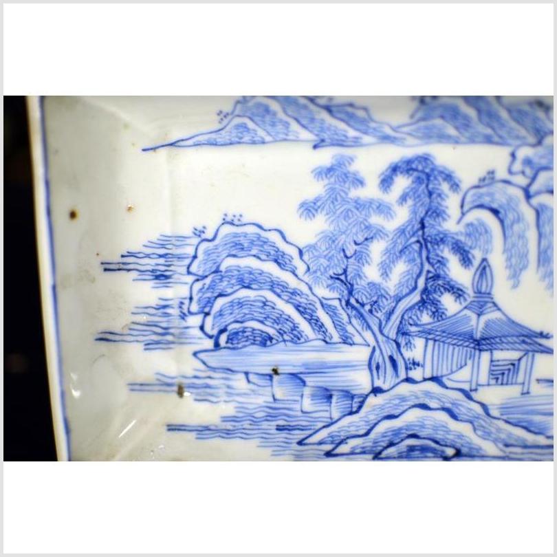 Antique Porcelain Tray – Landscape with Pavilion, Willow Trees-4. Asian &amp; Chinese Furniture, Art, Antiques, Vintage Home Décor for sale at FEA Home