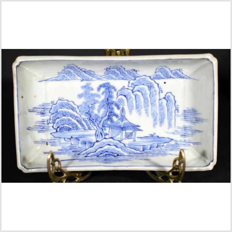 Antique Porcelain Tray – Landscape with Pavilion, Willow Trees-1. Asian & Chinese Furniture, Art, Antiques, Vintage Home Décor for sale at FEA Home