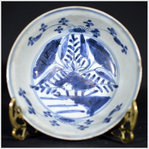 Antique Asian Porcelain Dish – Foliate Hill Motif, Rustic Brushwork-1. Asian & Chinese Furniture, Art, Antiques, Vintage Home Décor for sale at FEA Home