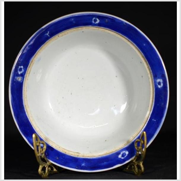 Antique Asian Deep Plate – Broad Blue Rim, Minimal Center-1. Asian & Chinese Furniture, Art, Antiques, Vintage Home Décor for sale at FEA Home