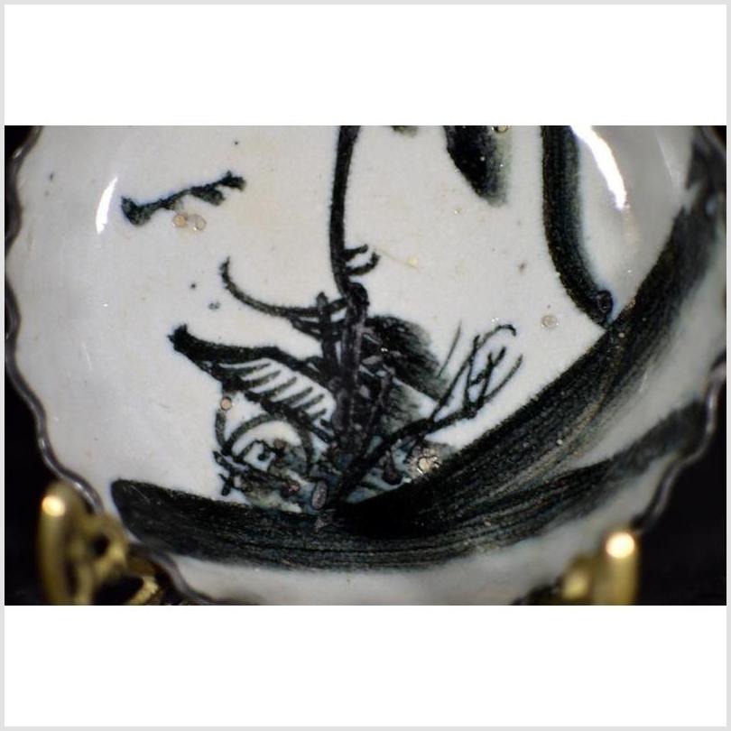 Antique Ink-Style Porcelain Plate – Bamboo Branches, Calligraphic Brushwork-2. Asian & Chinese Furniture, Art, Antiques, Vintage Home Décor for sale at FEA Home