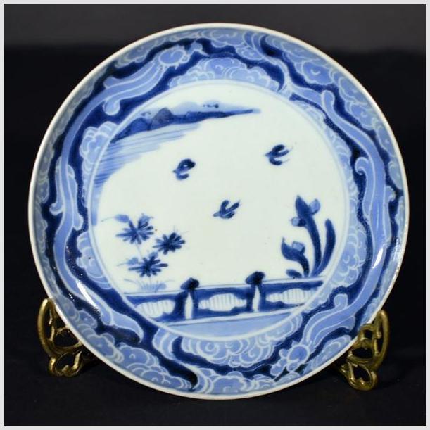 Antique Chinese Hand Painted Porcelain Plate – Willow Grove & Winding Stream-1. Asian & Chinese Furniture, Art, Antiques, Vintage Home Décor for sale at FEA Home