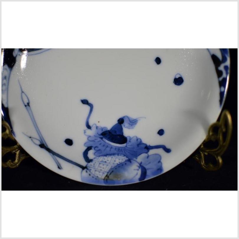 Antique Chinese Hand Painted Porcelain Plate – Oxen Under Lattice Border-2. Asian & Chinese Furniture, Art, Antiques, Vintage Home Décor for sale at FEA Home