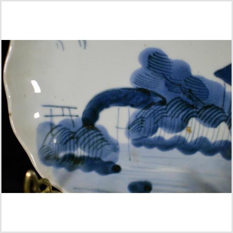 Antique Chinese Hand Painted Porcelain Plate – Clouded Mountain Landscape-3. Asian &amp; Chinese Furniture, Art, Antiques, Vintage Home Décor for sale at FEA Home