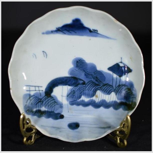 Antique Chinese Hand Painted Porcelain Plate – Clouded Mountain Landscape-1. Asian & Chinese Furniture, Art, Antiques, Vintage Home Décor for sale at FEA Home