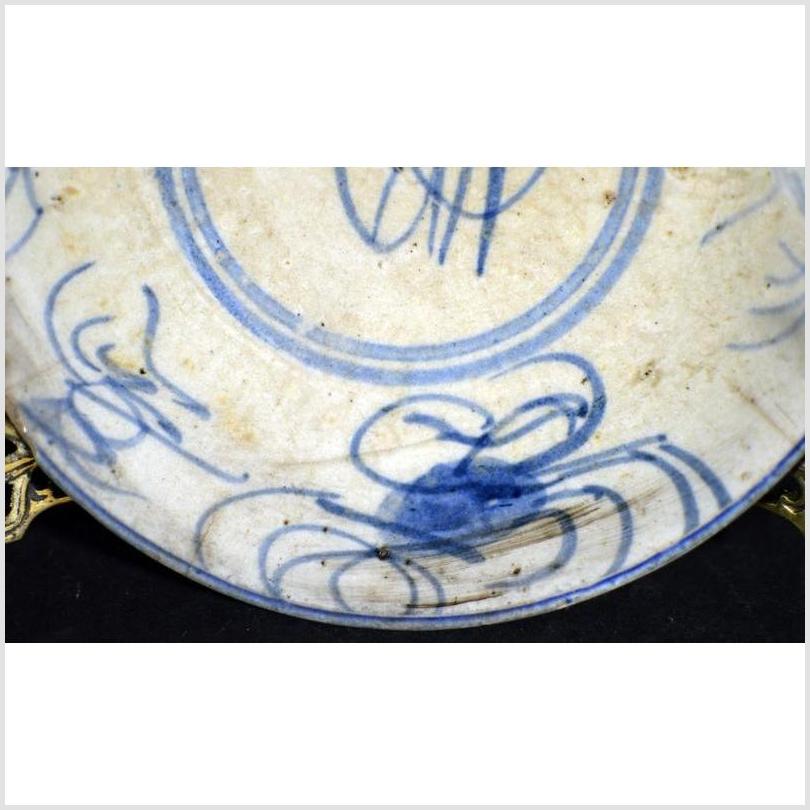 Antique Chinese Hand Painted Porcelain Plate – Abstract Butterfly Motif, Freeform Calligraphy-2. Asian & Chinese Furniture, Art, Antiques, Vintage Home Décor for sale at FEA Home