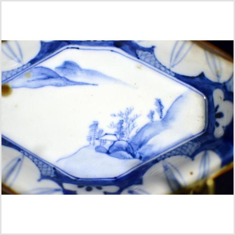 Antique Hand Painted Porcelain Octagon Platter-2. Asian & Chinese Furniture, Art, Antiques, Vintage Home Décor for sale at FEA Home