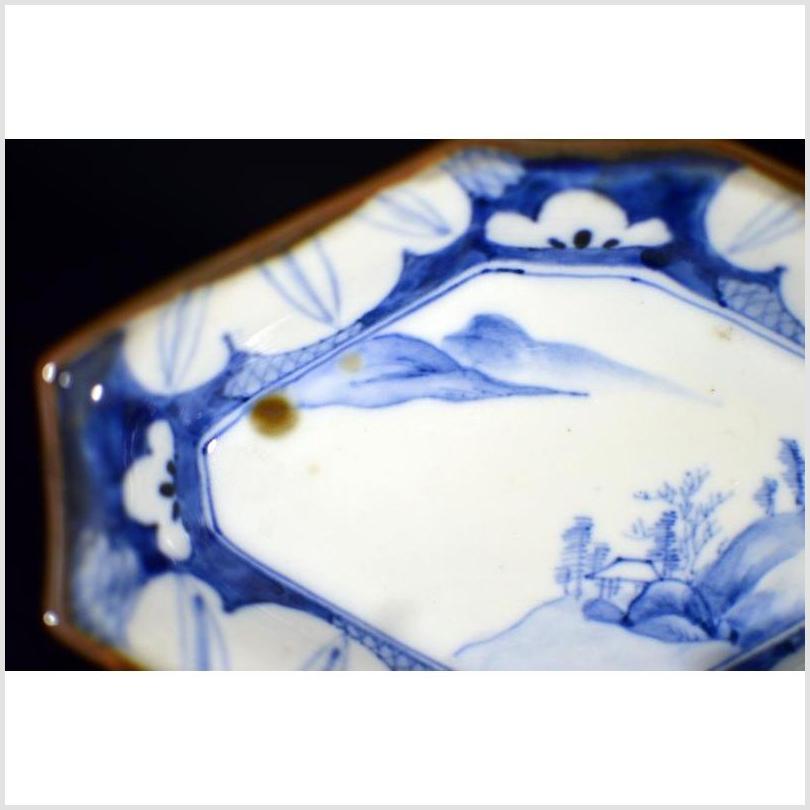 Antique Hand Painted Porcelain Octagon Platter-3. Asian &amp; Chinese Furniture, Art, Antiques, Vintage Home Décor for sale at FEA Home
