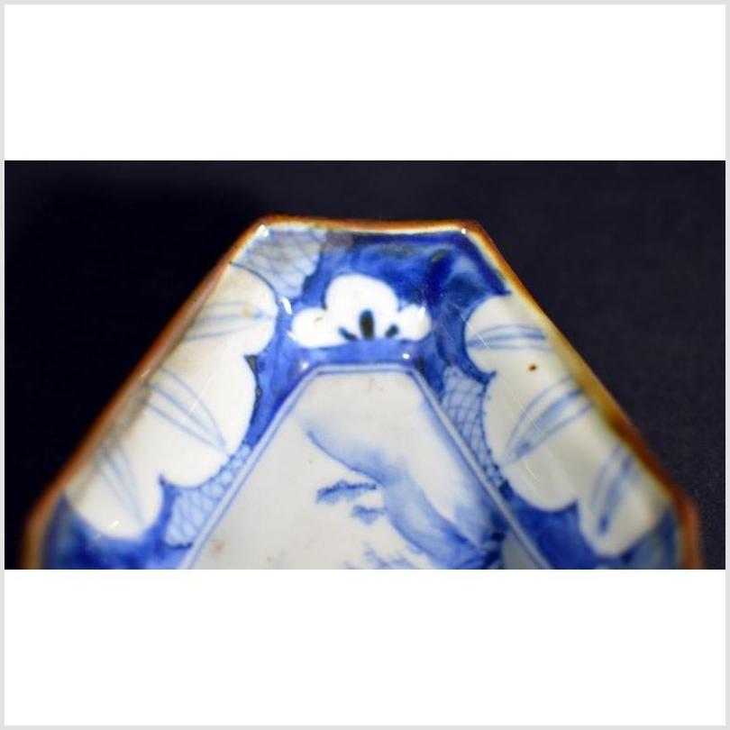 Antique Hand Painted Porcelain Octagon Platter-5. Asian &amp; Chinese Furniture, Art, Antiques, Vintage Home Décor for sale at FEA Home