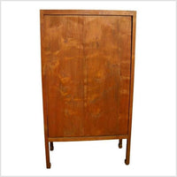 Antique Chinese Kitchen Cabinet w/ Hand Carved Framework Design